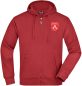 Preview: Herren Kapuzen Sweatjacke rot