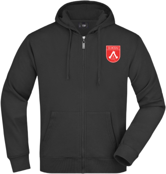 Preview: Herren Kapuzen Sweatjacke schwarz