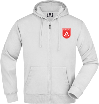 Preview: Herren Kapuzen Sweatjacke grau melliert